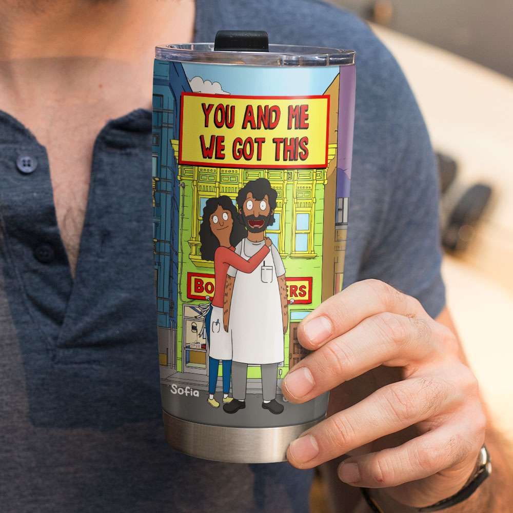 Personalized Gifts For Cartoon Couple Tumbler We Got This 03XQMH170125HG-Homacus