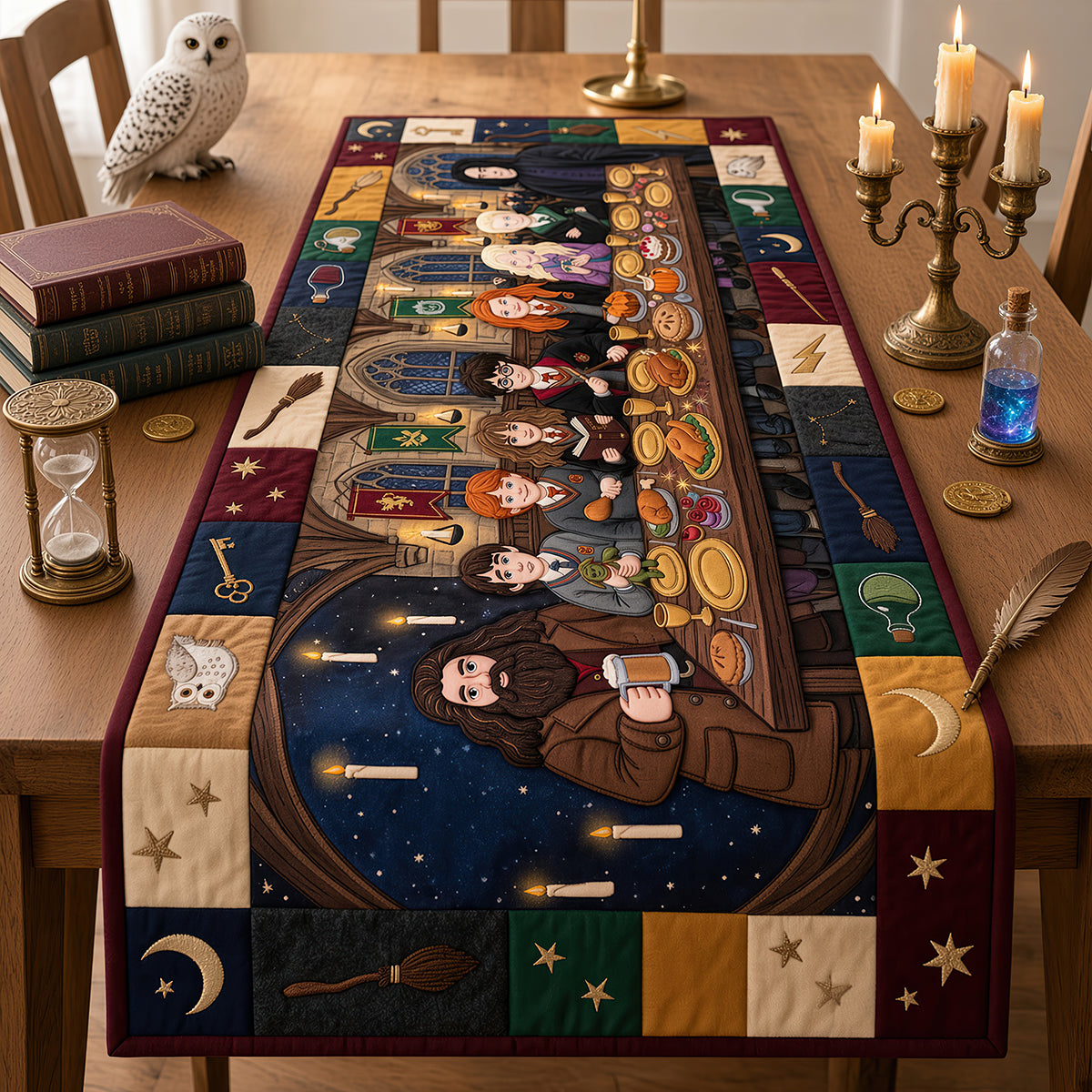 Warming Meal Of The Fantasy World Quilted Table Runner - Personalized Gifts 02nadt120826-Homacus