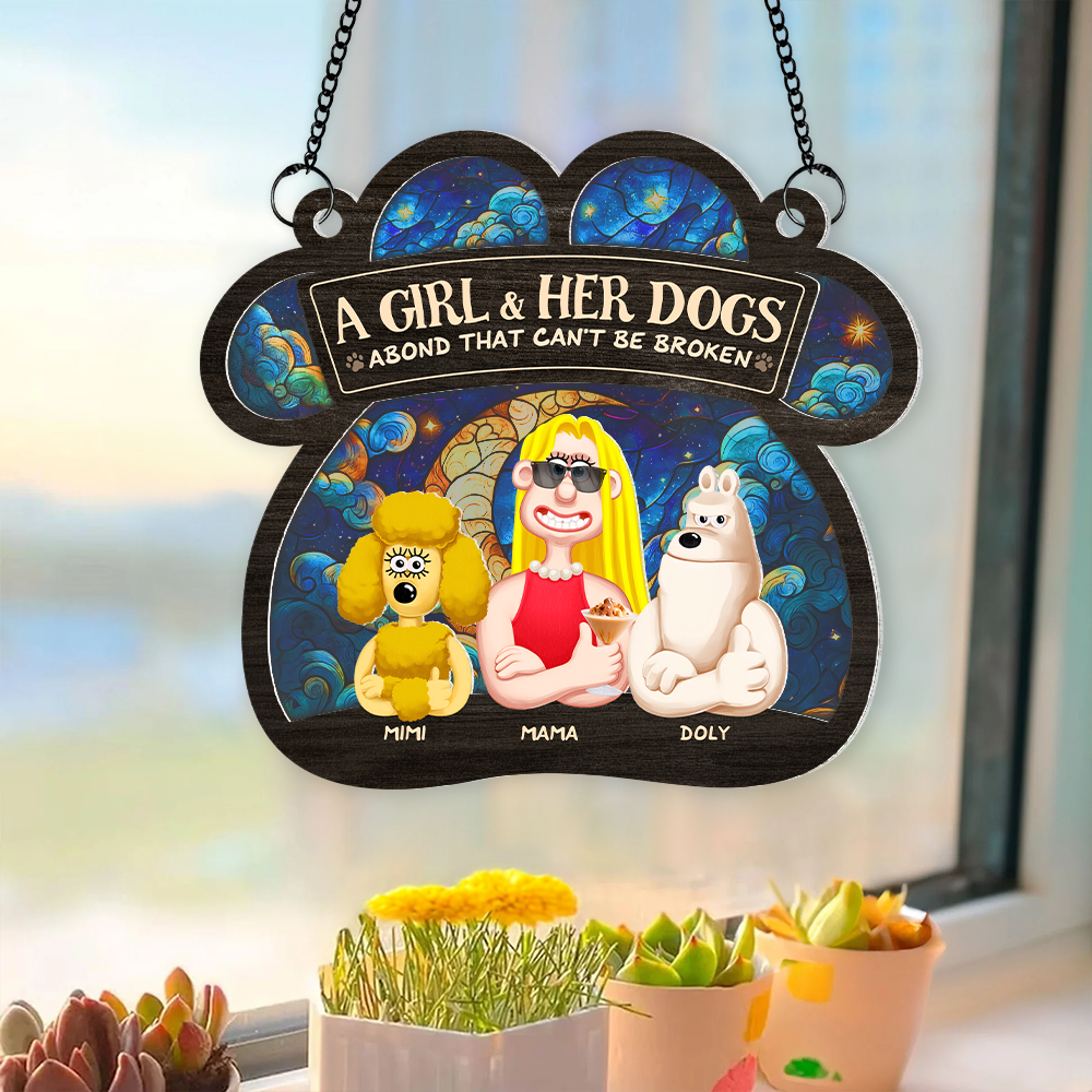 Personalized Gifts For Dog Lovers Window Hanging Suncatcher Ornament 03xqpu030325pa-Homacus