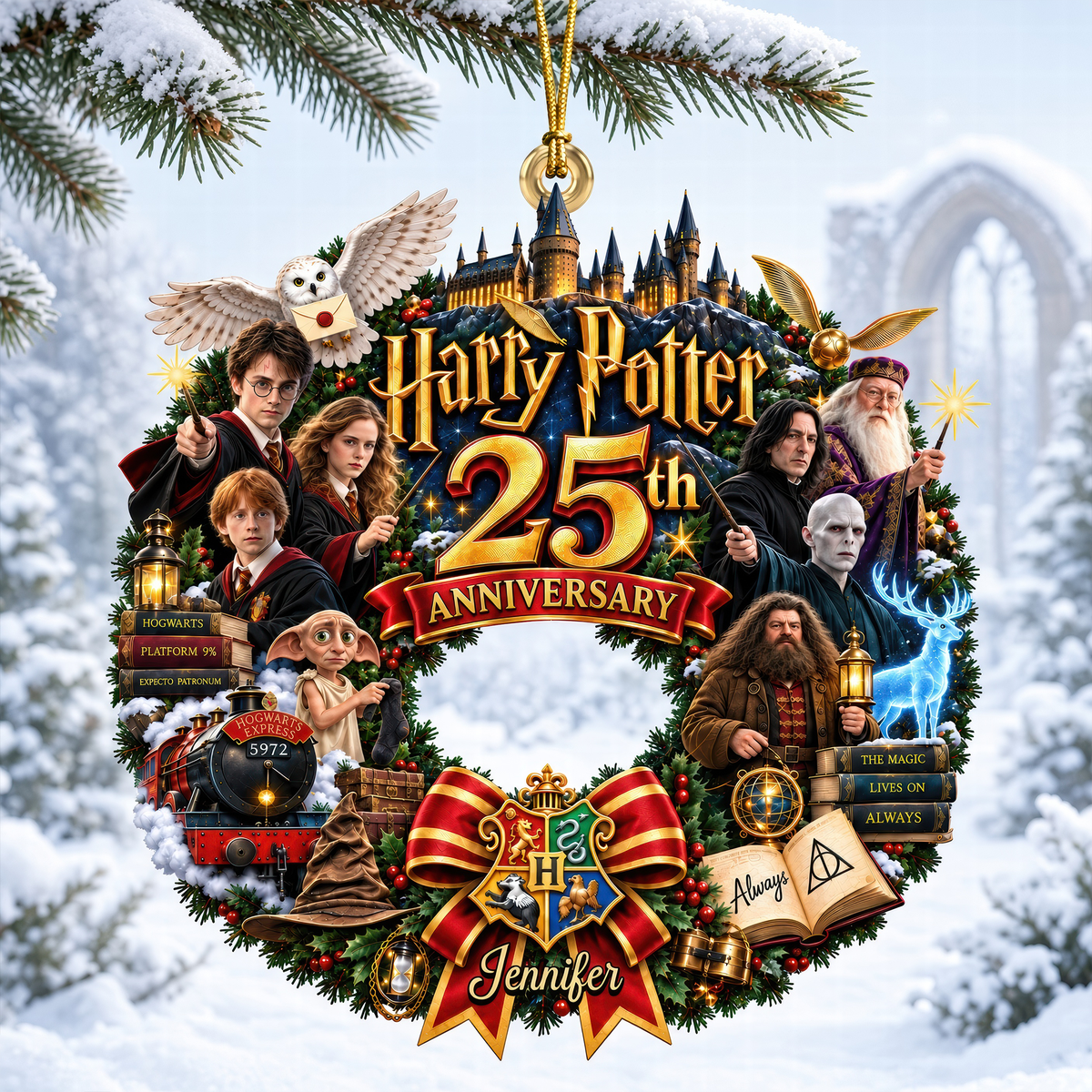 25th Anniversary Fantasy Christmas Ornament - Personalized Gifts For Fantasy Lovers 07ohqn091026-Homacus