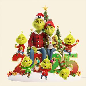 Naughty Green Monsters Acrylic Light Box Personalized Christmas Gifts For Family 04nadt051125-Homacus