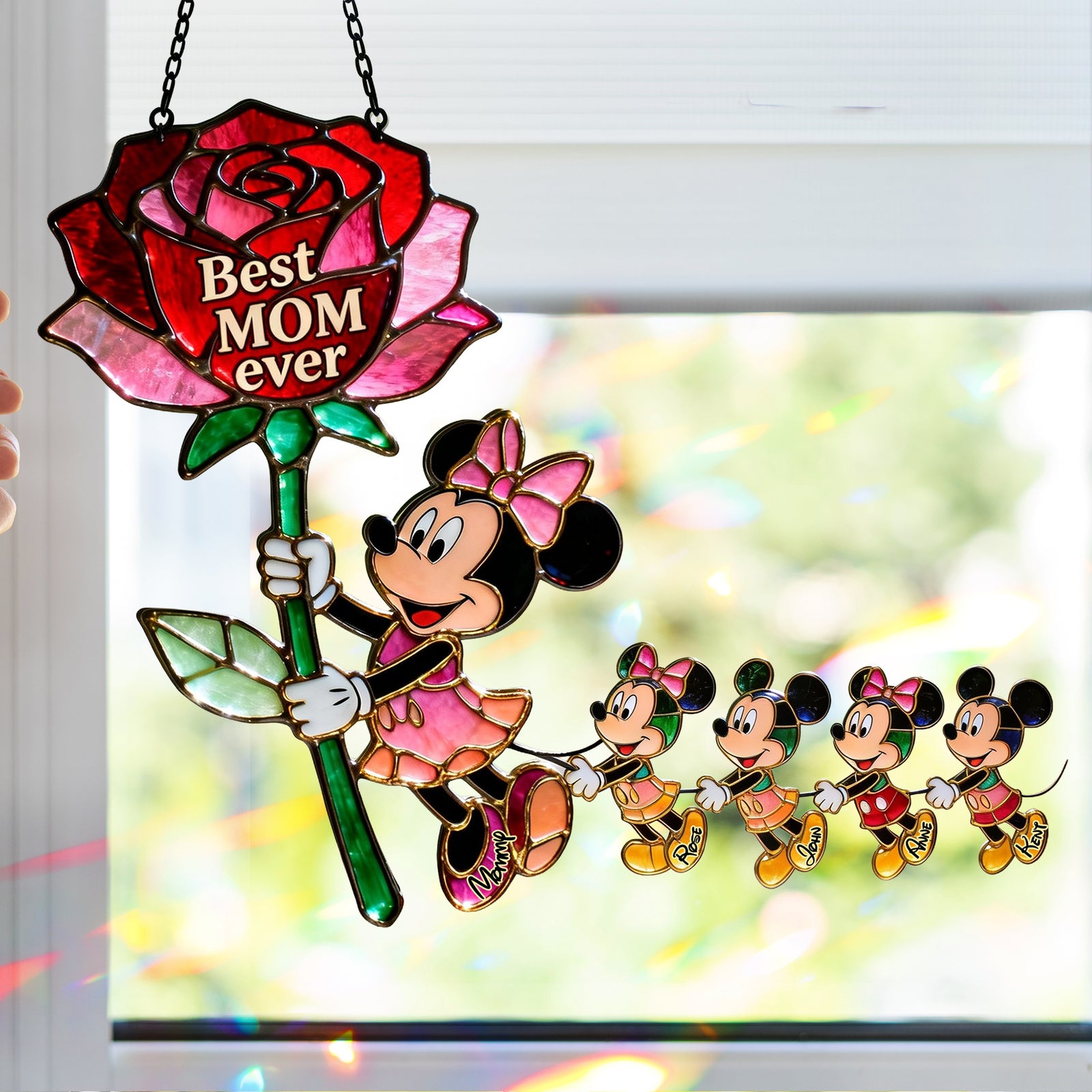 Mama’s Little Joys Suncatcher - Personalized Gifts For Mom 06TGLU080426-Homacus