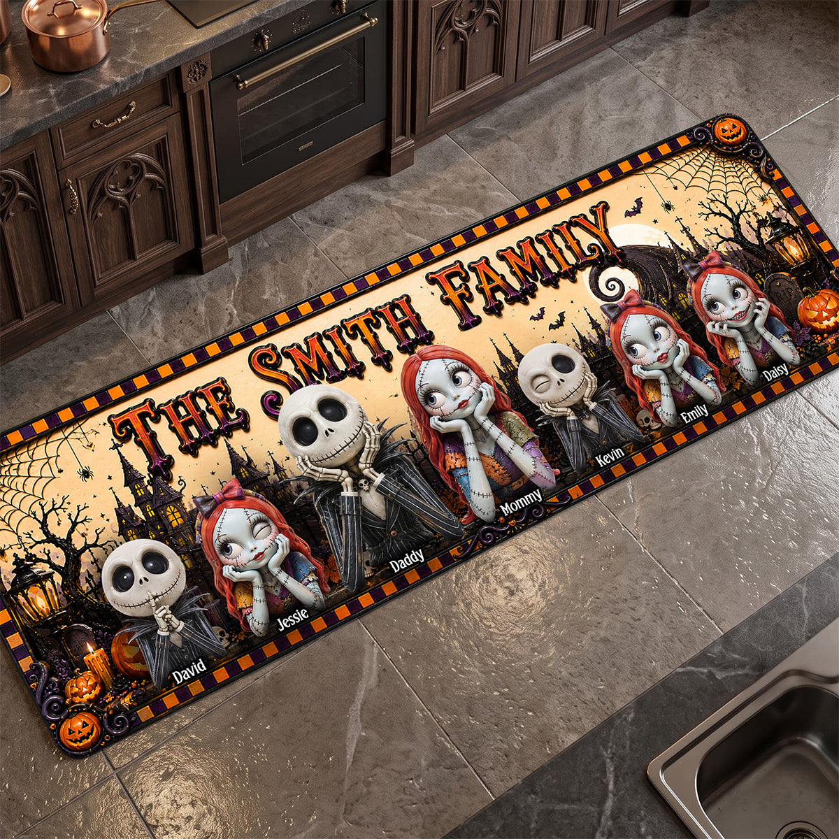 Spooky Halloween - Personalized Gifts For Family Runner Rug 04TYTA030926-Homacus