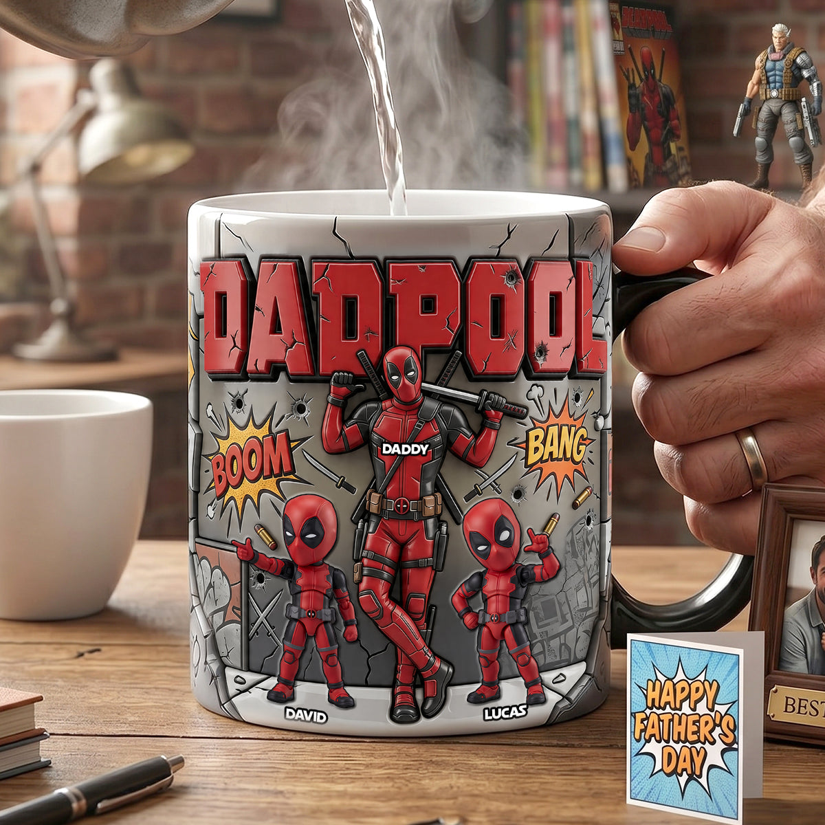 Funny Fighter Dad And Kids Magic Mug - Personalized Gifts For Dads 01natn170426-Homacus