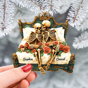 Personalized Gifts For Couple Acrylic Ornament Skull Couple 02ohtn191124-Homacus