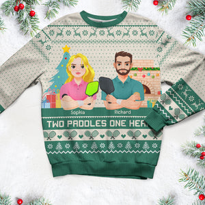 Personalized Christmas Gifts For Couple Love Pickleball Ugly Sweater 03XQQN221024PA-Homacus