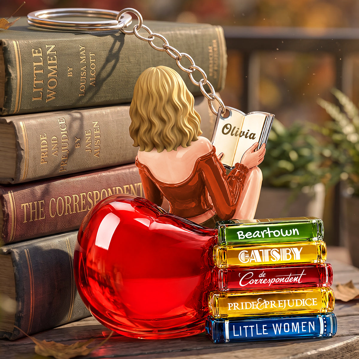 Book Lovers Acrylic Keychain - Personalized Gifts For Her 03ohta150826-Homacus