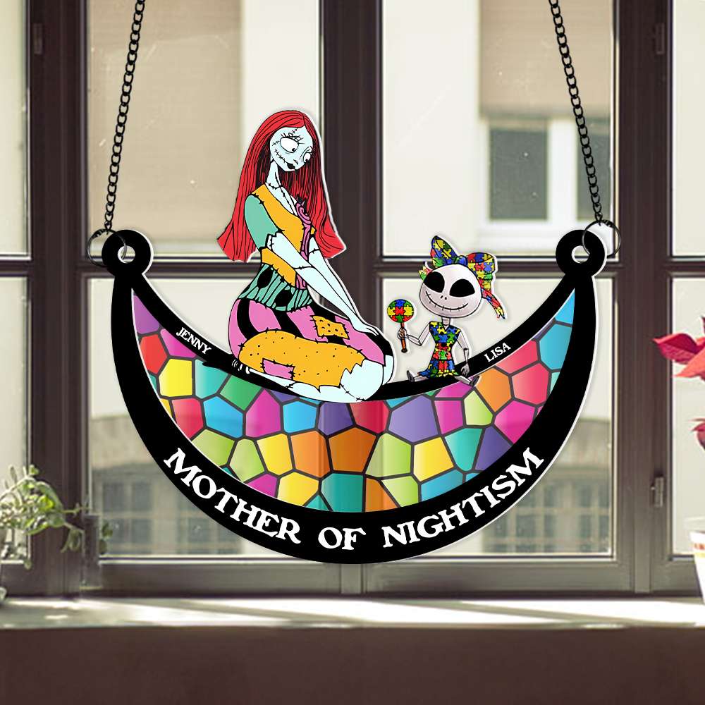 Personalized Gifts For Autism Mom Suncatcher Ornament Mother Of Nightism 02OHMH270225-Homacus