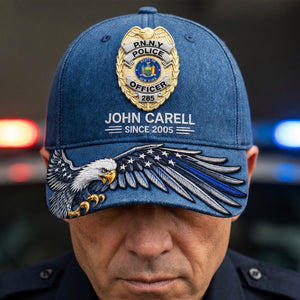 Custom Badge Police Classic Cap, Personalized Gifts For Police Officer 02qhqn270526-Homacus