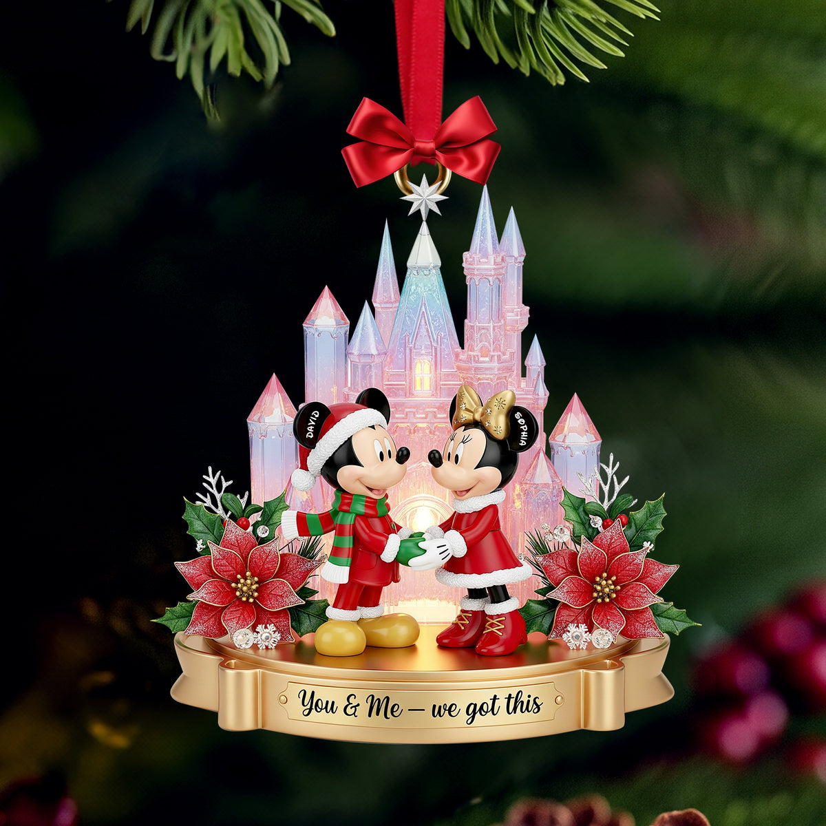 Fairytale Castle Couple Ornament - Personalized Funny Gifts For Couple 01PGLU181025-Homacus