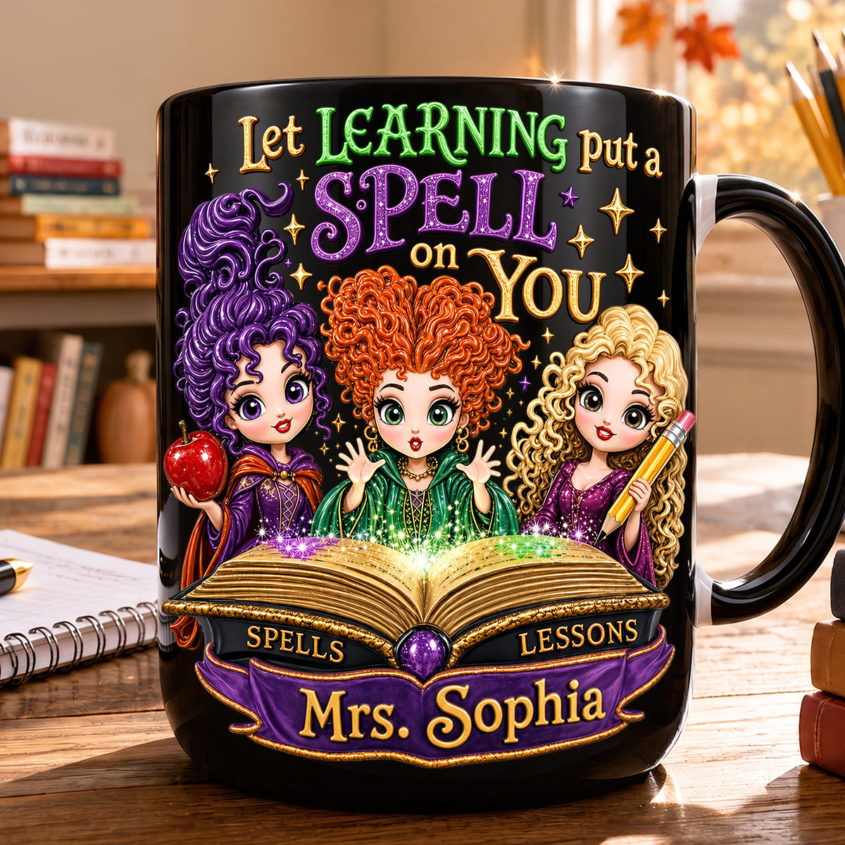 Spooky Witch Spell Accent Mug - Personalized Halloween Gifts 04hudt270826-Homacus