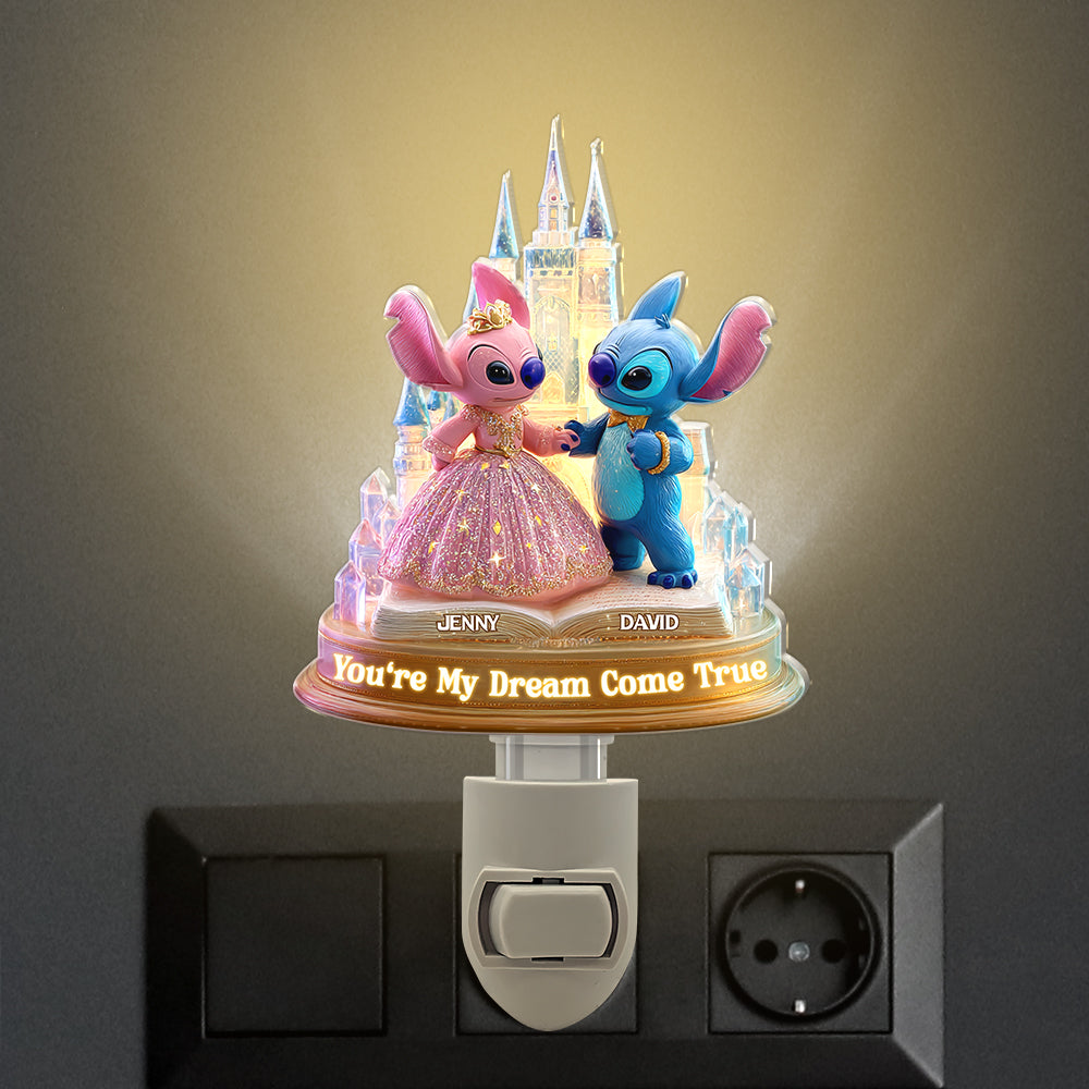 Blue Monster Experiment Couple Personalized Acrylic Night Light 04TGTN230525-Homacus