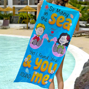 Personalized Gifts For Couple Beach Towel 01kaqn100125pa-Homacus