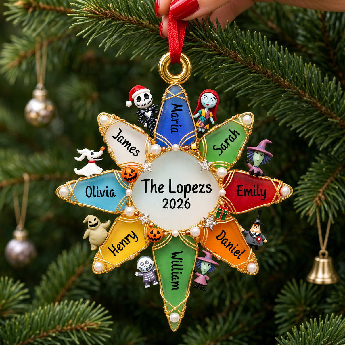 Spooky Family Acrylic Ornament - Personalized Gifts For Family 07hudh201026
