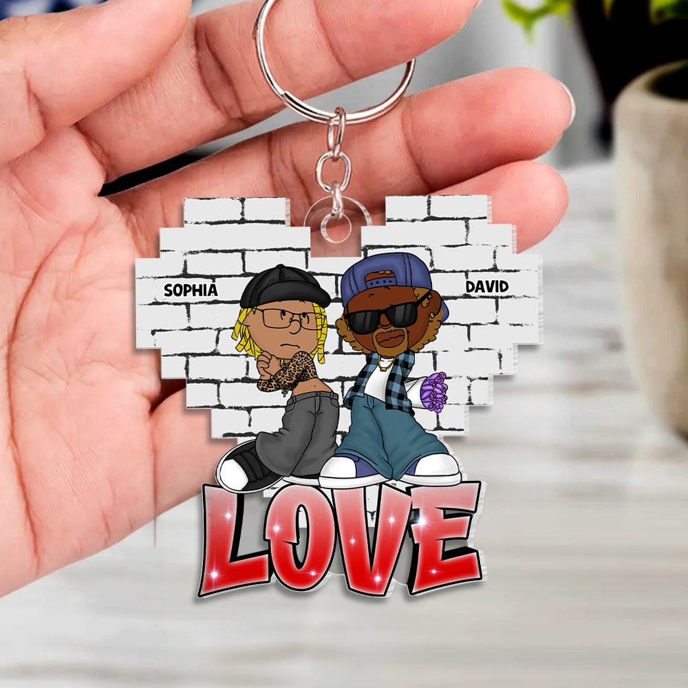 Personalized Gifts For Couple Keychain 05totn030125hg-Homacus