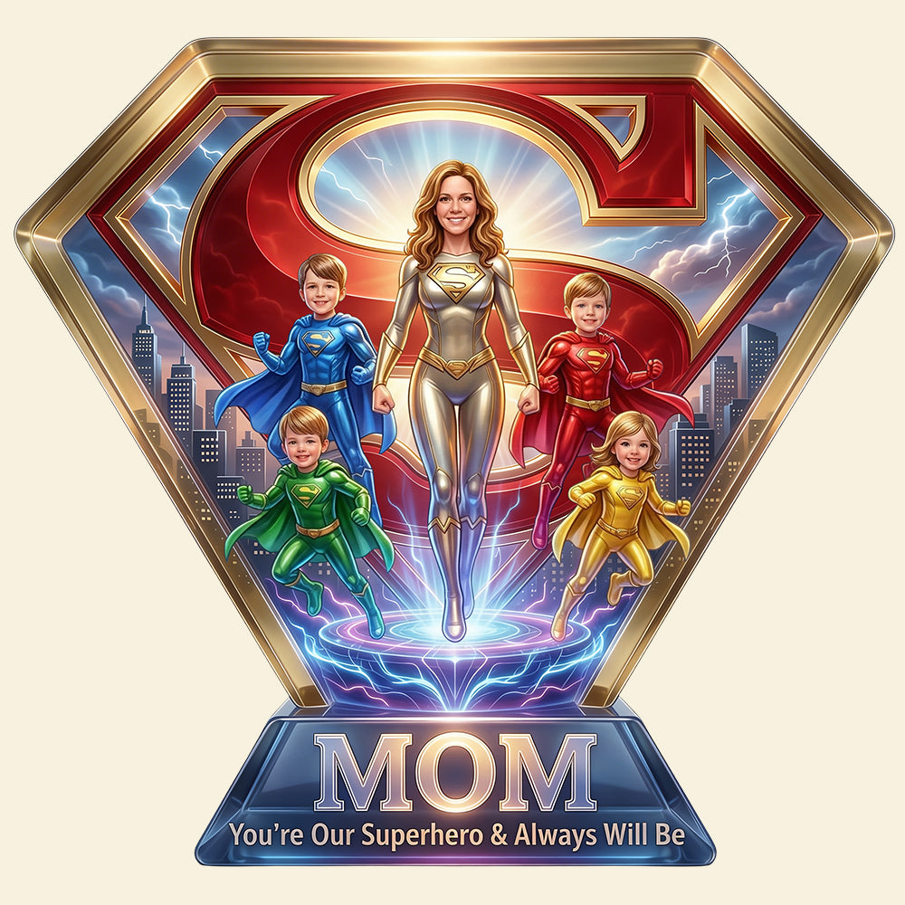 Mom & Her Power Squad Acrylic Light Box - Personalized Custom Photo Gifts For Mom 04NADT300326-Homacus