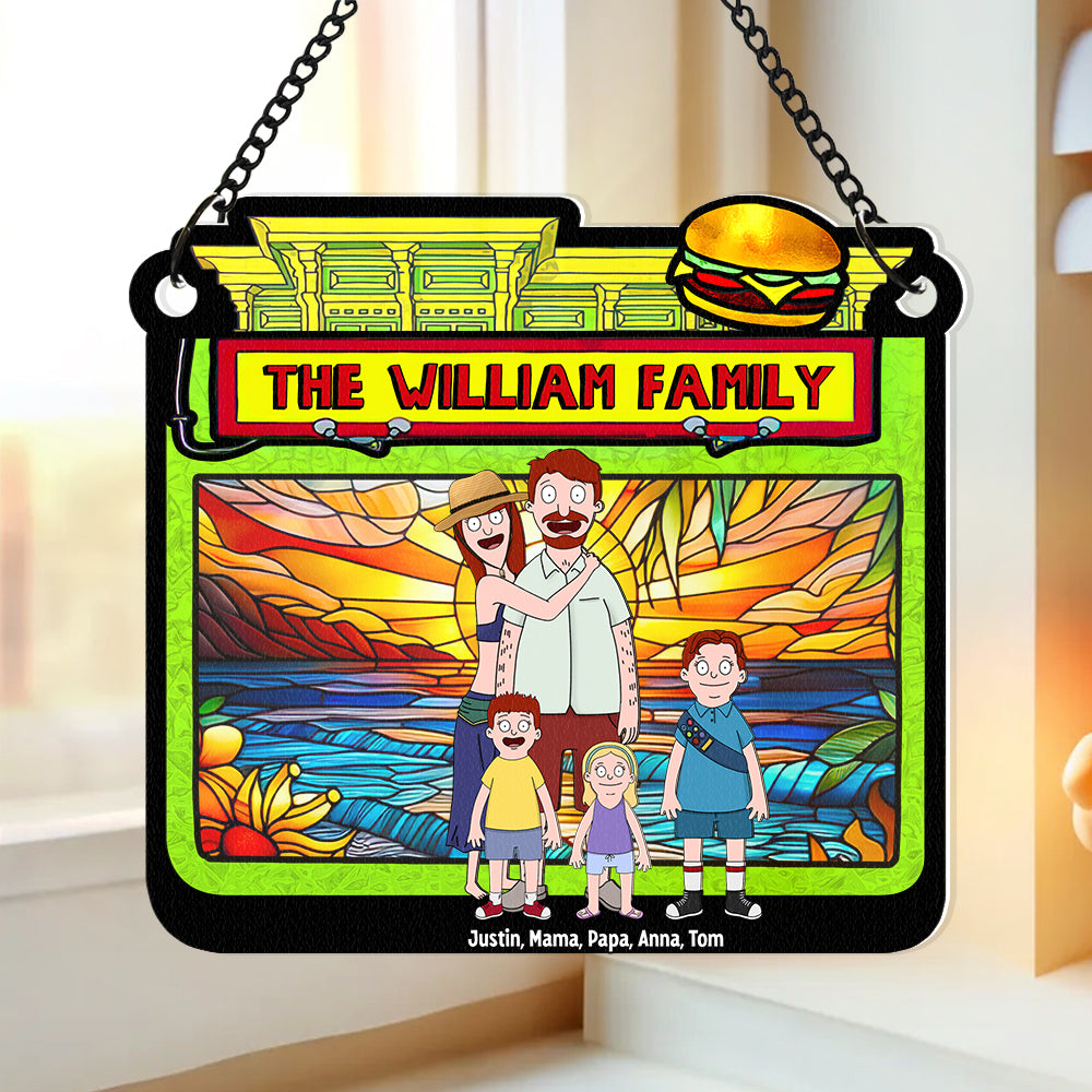 Personalized Gifts For Family Suncatcher Ornament Happy Family 01ACDT100225HG-Homacus