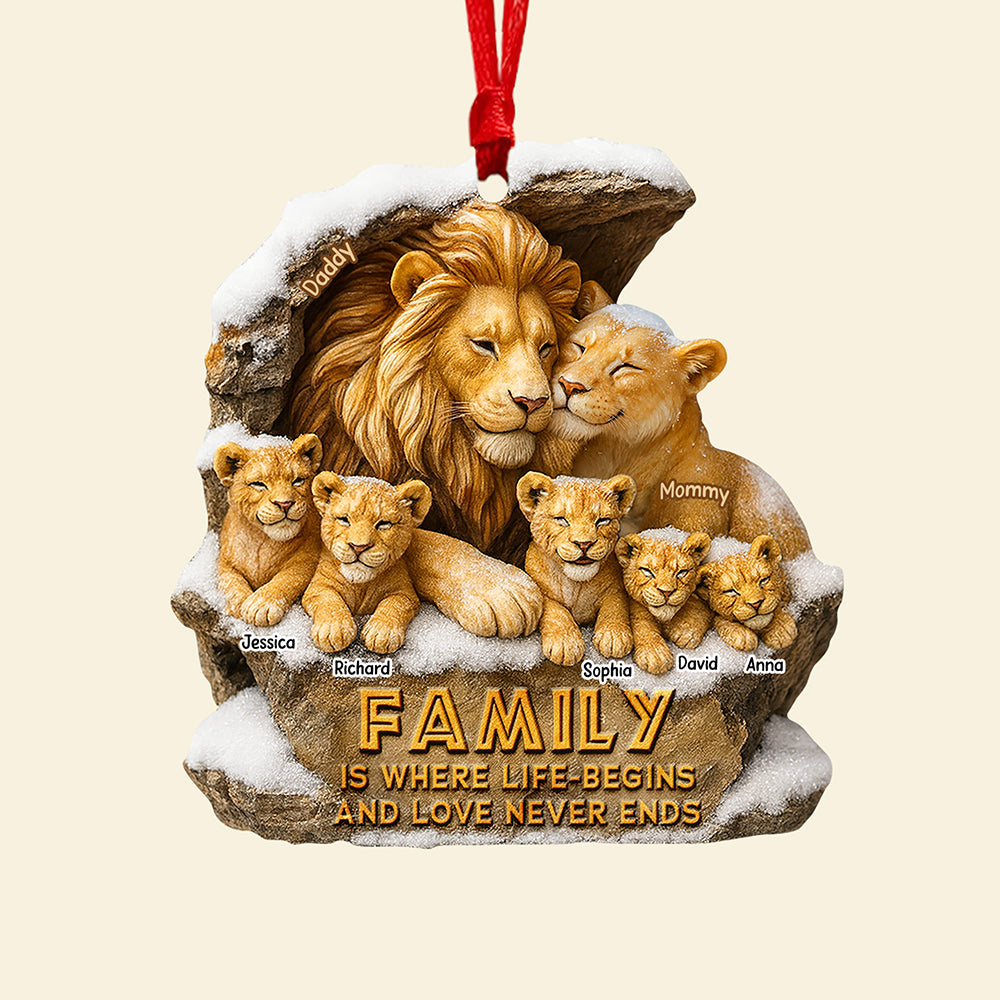 Majestic Family Christmas Ornament, Personalized Gifts For Family 01qhqn270825-Homacus