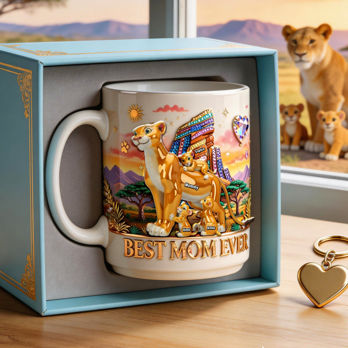 Wild Mama Love Coffee Mug - Personalized Gifts For Mom 01OHQN130426-Homacus