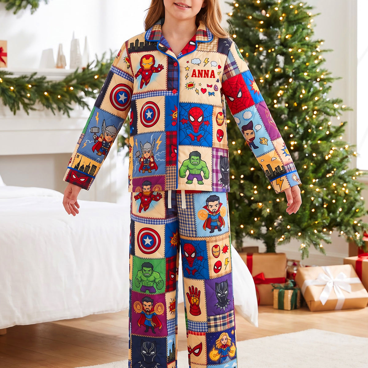 Power Team Family Button Up Pajama Set - Personalized Gifts 05NAQN270826