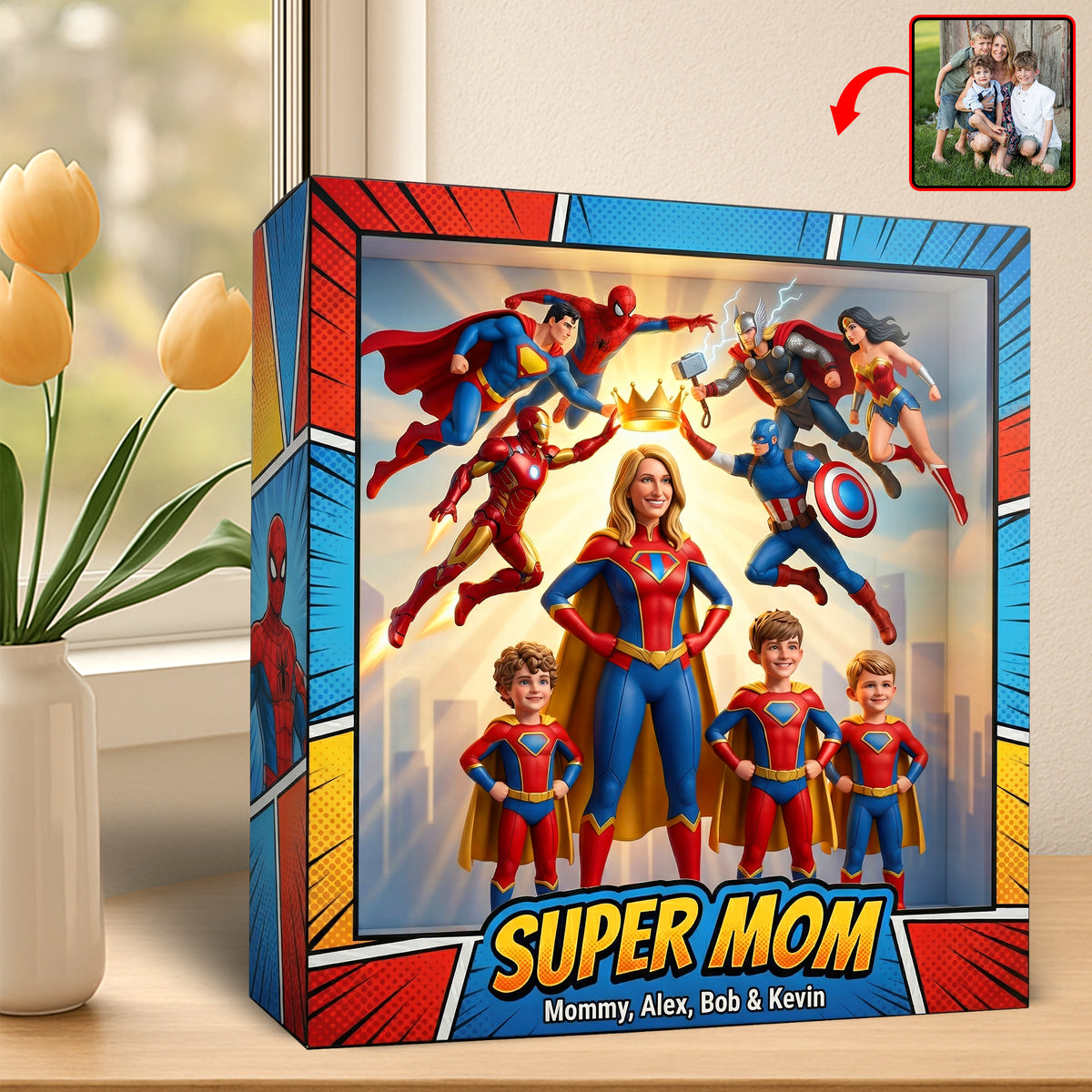 Custom Photo Wonderful Queen Mom Acrylic Plaque, Personalized Gifts For Moms 05qhqn260326-Homacus