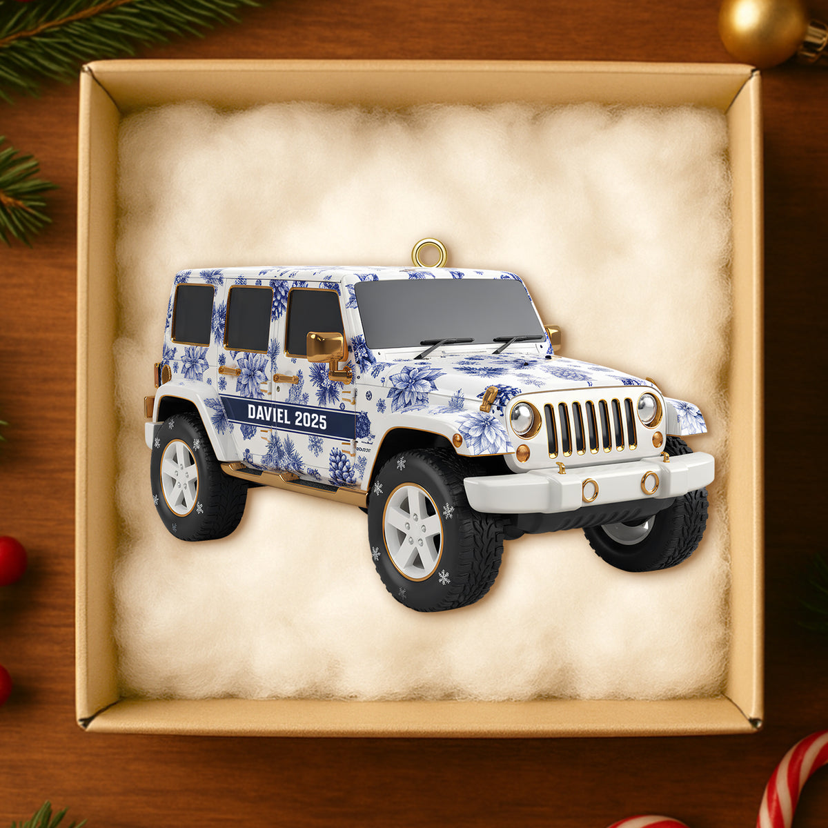 Personalized Gifts For Off-road Car Lovers Toile De Jouy Acrylic Ornament 02pgtn300925-Homacus