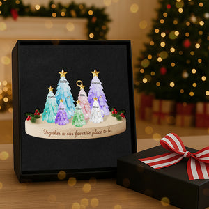 Personalized Gifts For Family, Christmas Tree Sea Glass Family Acrylic Ornament 01nata131025-Homacus