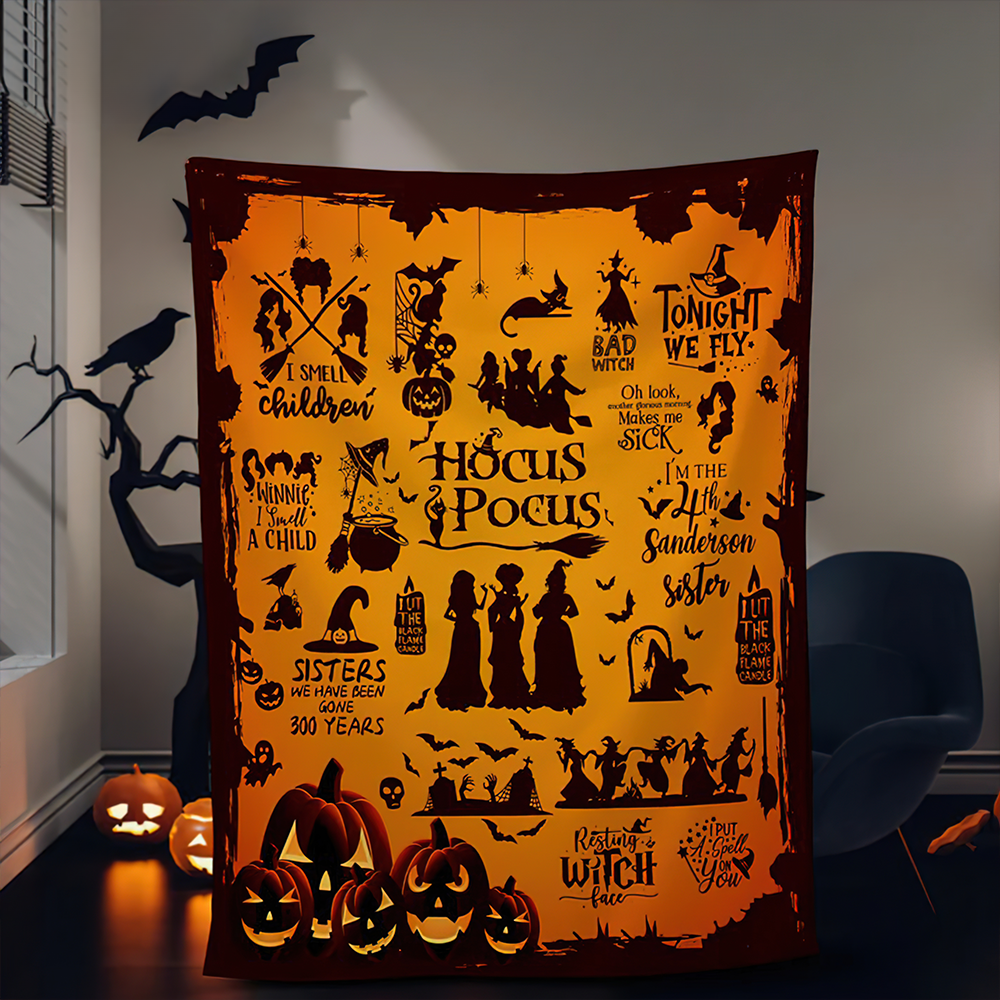 Personalized Witch Blanket, Halloween Gifts 02acxx280824-Homacus
