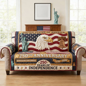 Proud Anniversary Quilted Sofa Cover, Personalized Gifts For Patriots 04qhtn270126-Homacus
