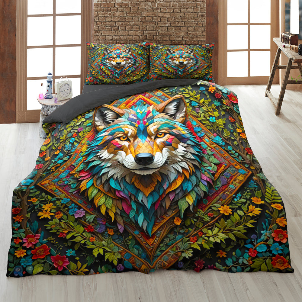 Wolf Quilt Bed Set Gifts For Wolf Lovers 04HUDT200125-Homacus