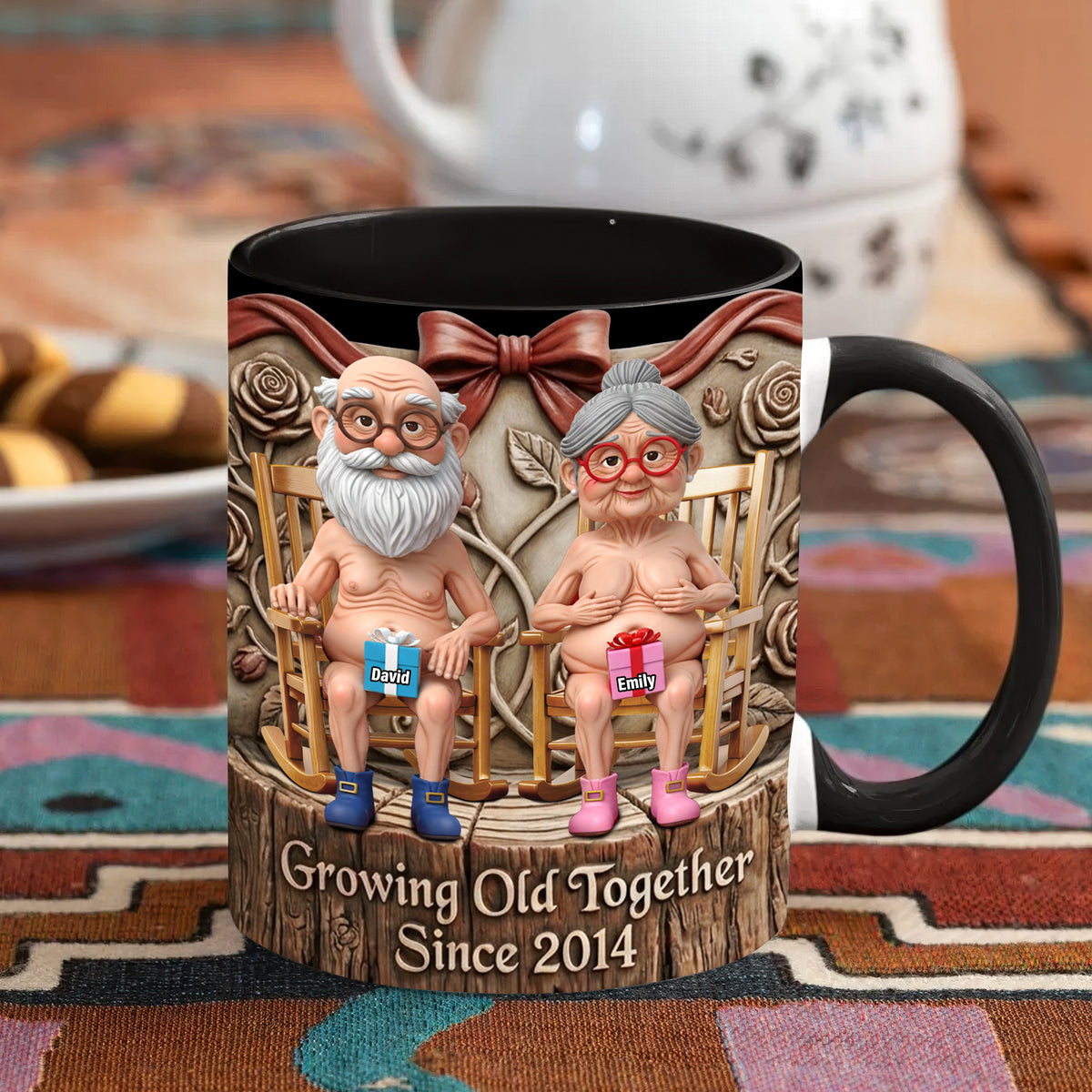 Growing Old Together Coffee Mug - Personalized Gifts For Couple 05OHQN080626-Homacus