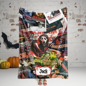 Personalized Gifts For Horror Fans Blanket 02hutn310824 Halloween Horror Movie Characters-Homacus