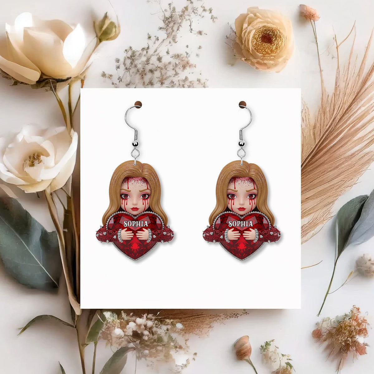 Personalized Horror Characters Acrylic Earrings 04ohtn130625-Homacus