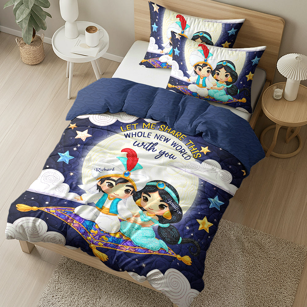 Couple Quilt Bed Set - Personalized Gifts For Couple 01toqn230625-Homacus