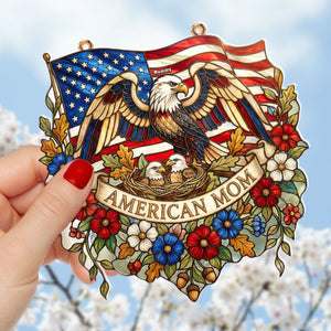 American Eagle Mom Suncatcher Ornament - Personalized Gifts For Mother 01paqn020326-Homacus