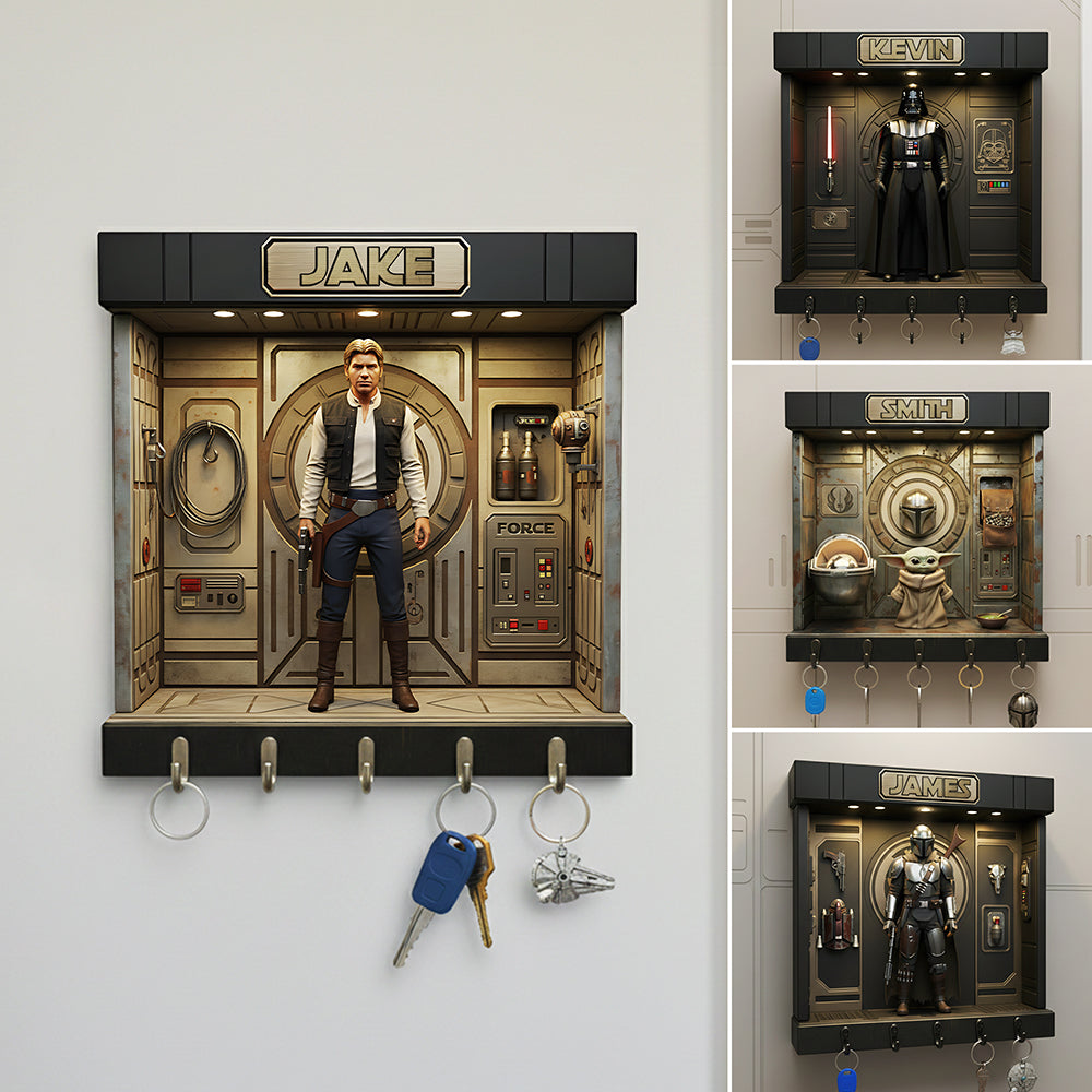 Cosmic Wood Key Hanger - Personalized Gifts For Cosmic Lovers 02kita161225-Homacus