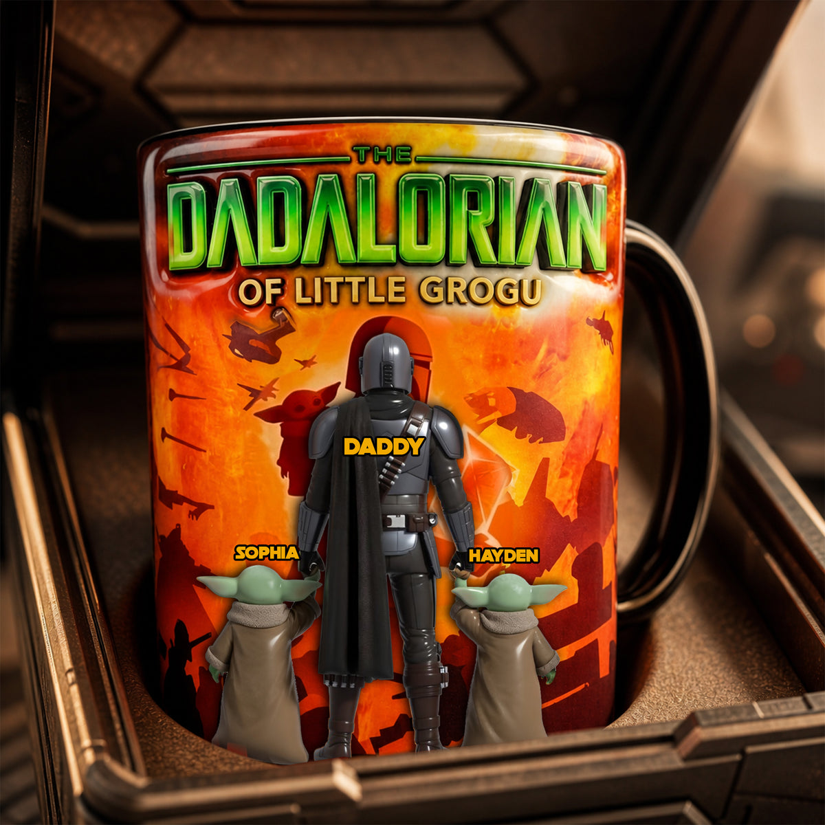 Space Warrior Dad Magic Mug - Personalized Father's Day Gifts 05OHLU050526-Homacus