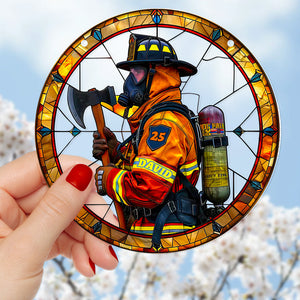 Personalized Gifts For Firefighter Suncatcher Ornament 05ACDT280824-Homacus