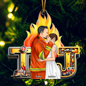 Personalized Gifts For Firefighter Couple Acrylic Ornament Alphabet Letter 06xqqn281024tm-Homacus