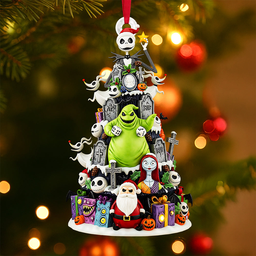 Spooky Family Tree Ornament - Personalized Gifts For Family 01pata060925-Homacus
