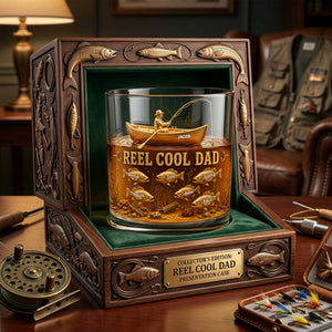 Fishing Cool Dad Round Glass Personalized Gifts For Dad 01NALU230526-Homacus