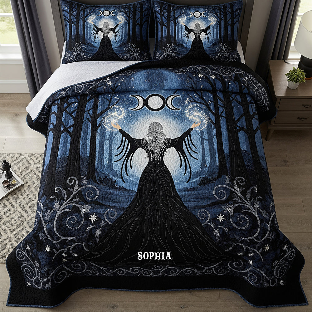 Mystic Witchcraft Quilt Bed Set, Personalized Gifts For Wicca Witch 04qhtn280725-Homacus