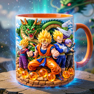 Legendary Warrior Energy Accent Mug - Personalized Gifts For Anime Fans Coffee Mug 05TYLU180326-Homacus