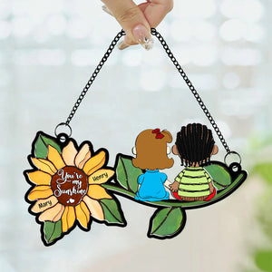 Personalized Gift For Couple Acrylic Suncatcher Ornament You're My Sunshine 02KAQN061224HG-Homacus