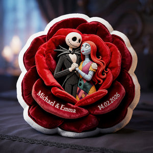 Dark Love In Bloom Pillow - Personalized Gift For Couples 03TTTA201026-Homacus