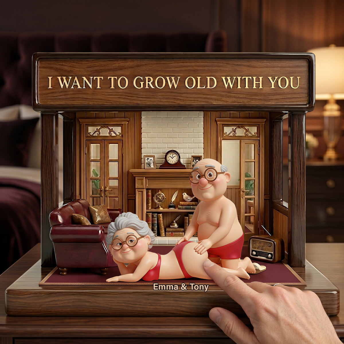 Old Naughty Couple Acrylic Plaque - Personalized Gifts For Couple 05ohlu090626-Homacus