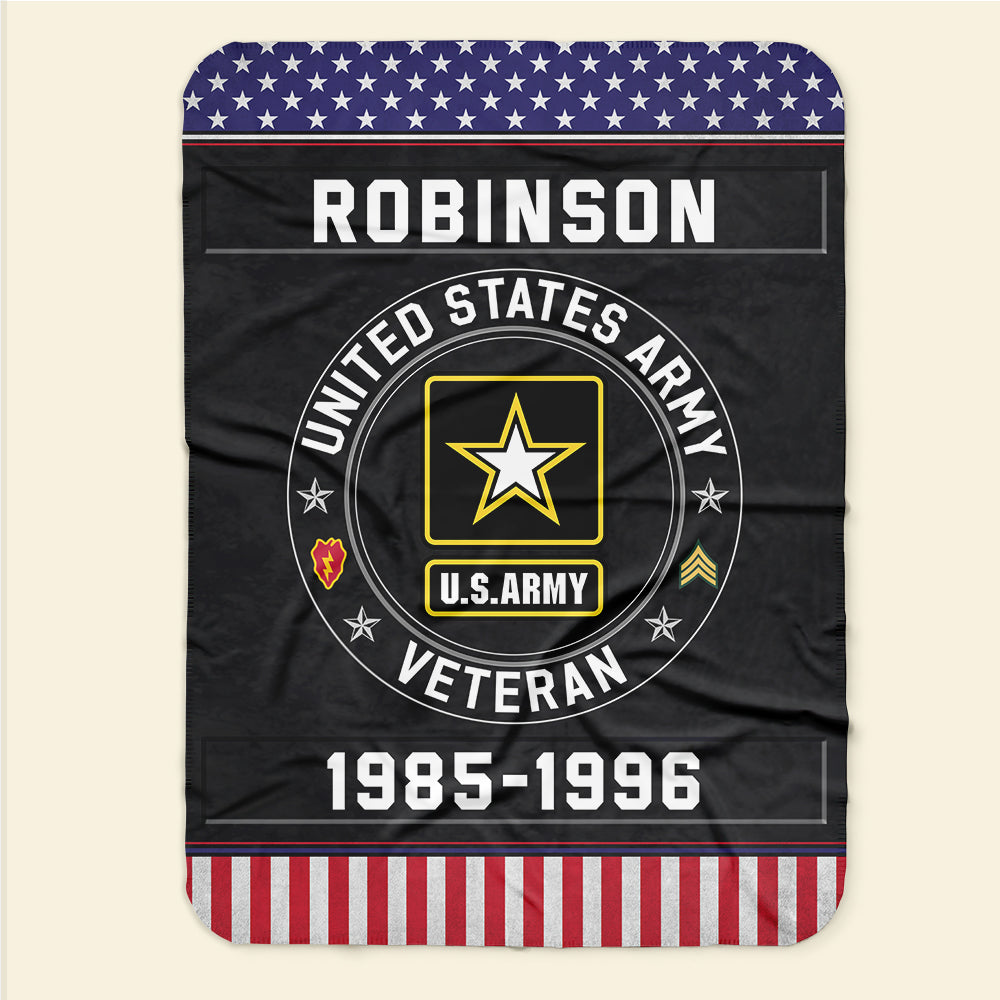 Personalized Gifts For Veteran Blanket, Custom Service Status And Details 07qhqn011124-Homacus