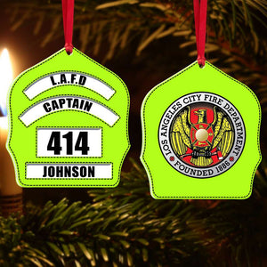 Fire Protection Fire Department Logo, Personalized Shape Ornament-Homacus