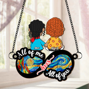 Personalized Gift For Couple Suncatcher Ornament Holding Hand Couple 04XQLU020225HG-Homacus