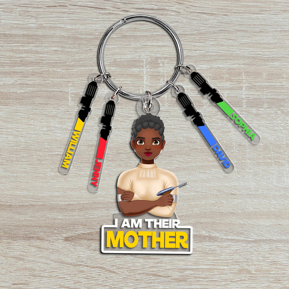 I'm Their Mother - Personalized Keychain With Charms 03natn150225hg-Homacus